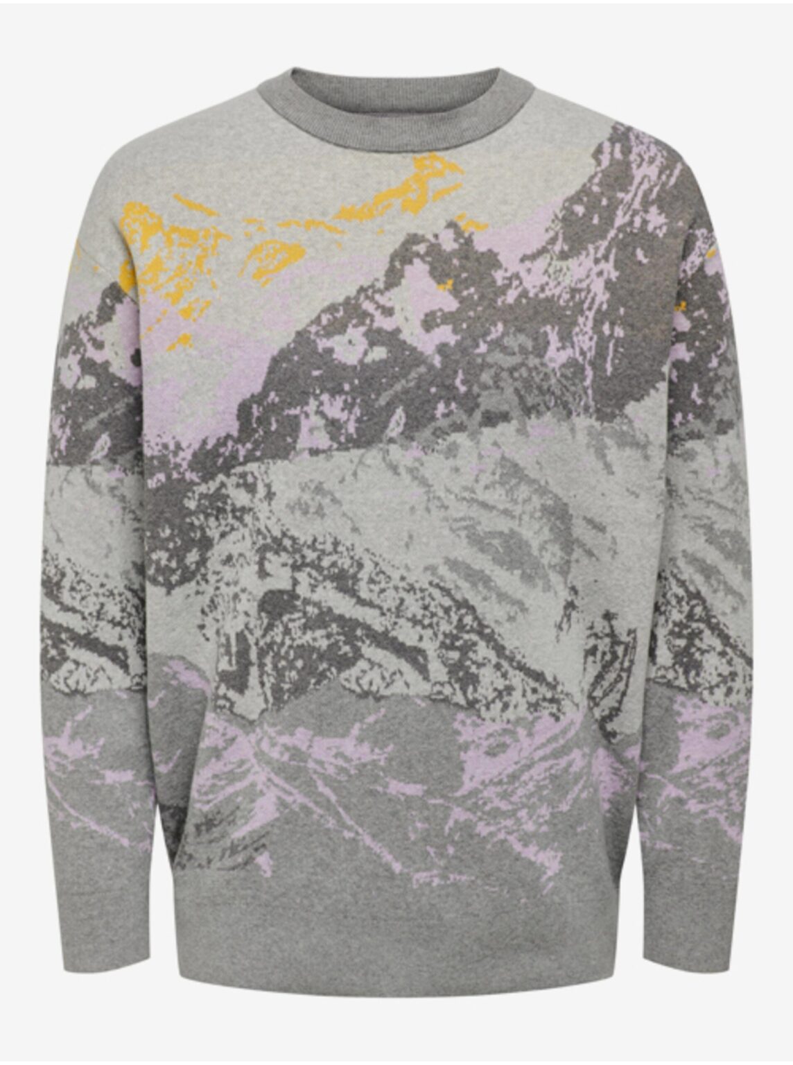 Grey men's patterned sweater ONLY & SONS Maxin - Men's