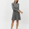 Grey striped sweater dress with long sleeves VERO MODA Nancy - Women's