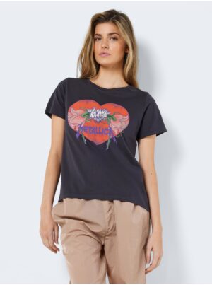 Grey women's T-shirt Noisy May Nate Metallica - Women's
