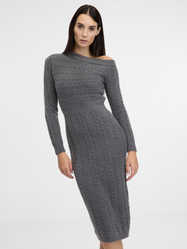 Grey women's sheath midi dress ORSAY - Women's