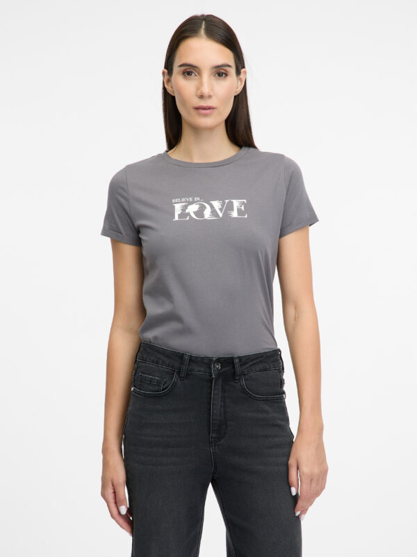 Grey women's short-sleeved T-shirt ORSAY - Women's