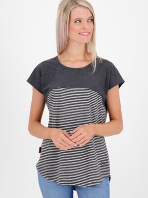 Grey women's striped T-shirt Alife and Kickin - Women's