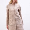 Gusto Plaid Kaftan - Beige