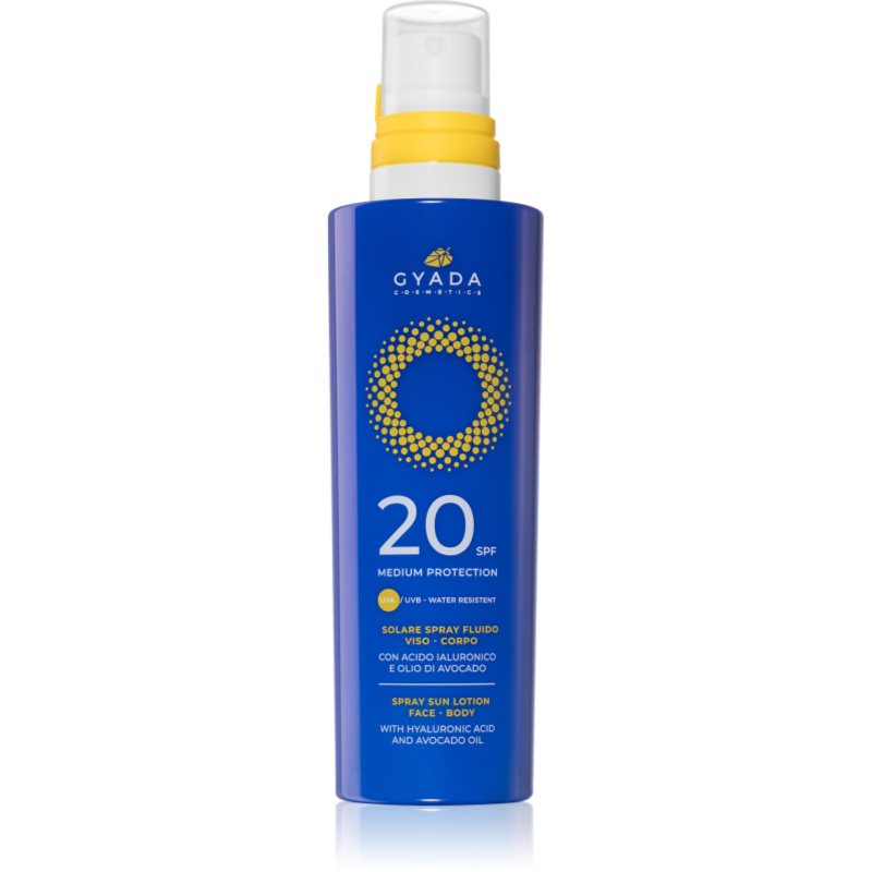 Gyada Cosmetics Solar Medium Protection védő spray arcra és testre SPF 20 200 ml-Ár