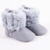 Gyermek téli cipő Yoclub Yoclub_Velcro_Strappy_Girls'_Boots_OBO-0188G-2800_Grey