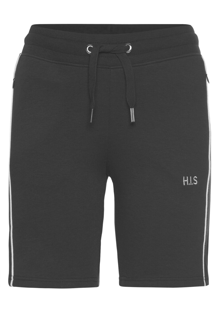 H.I.S Nadrág  sötétszürke / fehér-hu