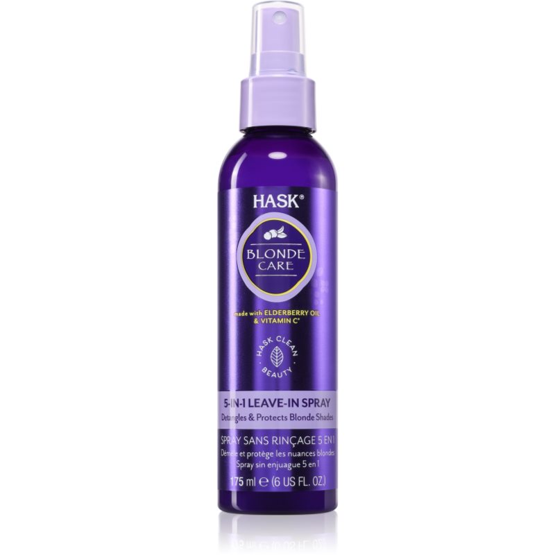 HASK Blonde Care 5-in-1 Leave-In Spray leöblítést nem igénylő spray szőke hajra 175 ml-ár