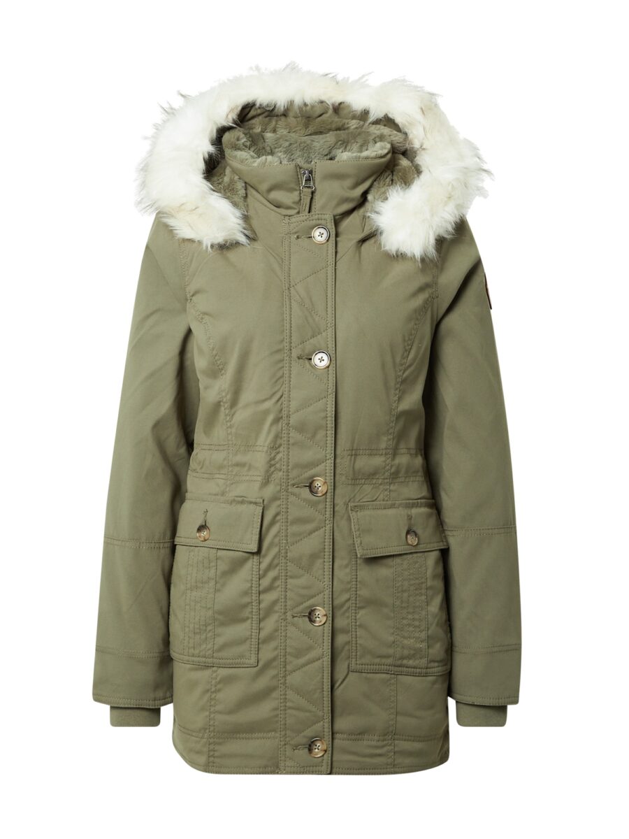 HOLLISTER Téli parka  bézs / olíva-hu