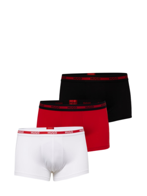 HUGO Boxeralsók  vérvörös / fekete / fehér-Hungary