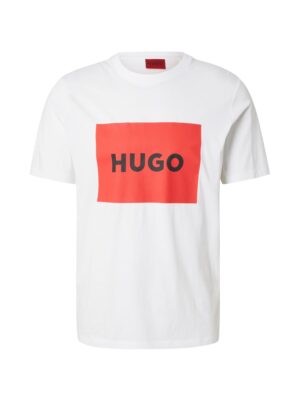 HUGO Póló 'Dulive222'  piros / fekete / fehér-hu