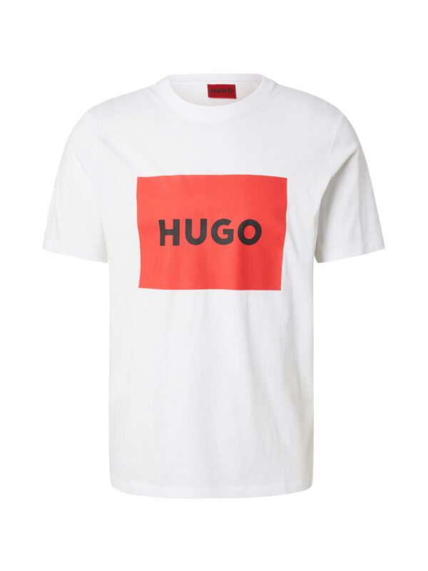 HUGO Póló 'Dulive222'  piros / fekete / fehér-hu