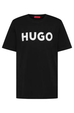 HUGO Póló 'Dulivio'  fekete / fehér-Hungary