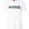 HUGO Póló 'Dulivio'  fekete / fehér-hu