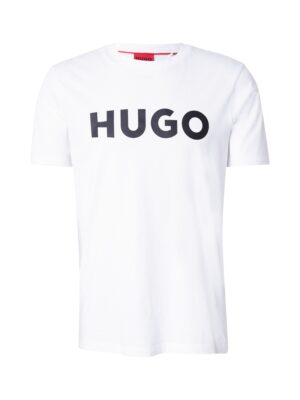 HUGO Póló 'Dulivio'  fekete / fehér-hu