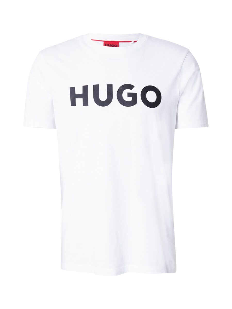 HUGO Póló 'Dulivio'  fekete / fehér-hu