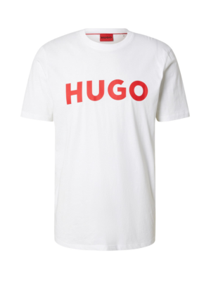 HUGO Póló 'Dulivio'  piros / fehér-Hungary