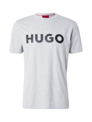 HUGO Póló 'Dulivio'  szürke melír / fekete-hu