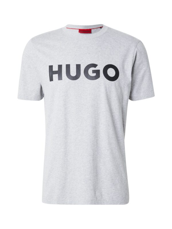 HUGO Póló 'Dulivio'  szürke melír / fekete-hu