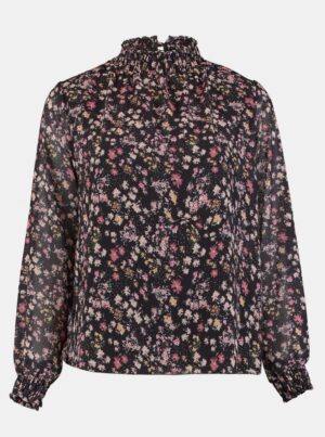 Haily ́s Black Floral Loose Blouse Hailys - Women