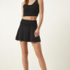 Happiness İstanbul Black Tights Mini Tennis Skirt
