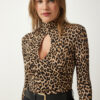 Happiness İstanbul Women's Beige Cut Out Detailed Patterned Knitted Blouse