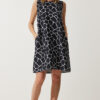 Happiness İstanbul Women's Black Ecru Patterned Summer Bell Dress