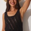 Happiness İstanbul Women's Black Halterneck Crop Knitwear Blouse