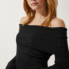 Happiness İstanbul Women's Black Madonna Collar Knitwear Sweater
