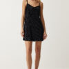 Happiness İstanbul Women's Black Strap Corduroy Mini Dress