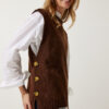 Happiness İstanbul Women's Brown Crew Neck Buttoned Knitwear Sweater