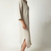 Happiness İstanbul Women's Cream Polo Neck Oversize Knitwear Dress