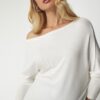 Happiness İstanbul Women's Ecru Boat Neck Knitwear Blouse