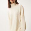Happiness İstanbul Women's Ecru Turtleneck Knitwear Sweater