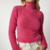 Happiness İstanbul Women's Fuchsia Turtleneck Bearded Knitwear Sweater
