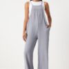 Happiness İstanbul Women's Gray Pocketed Gardener Overalls