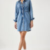 Happiness İstanbul Women's Light Blue Pocket Mini Denim Dress