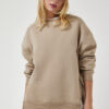 Happiness İstanbul Women's Mink Zipper Detailed Raised Knitted Sweatshirt