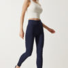 Happiness İstanbul Women's Navy Blue High Waist Ribbed Knitted Tights