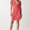 Happiness İstanbul Women's Orange Patterned Viscose Woven Dress