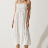 Happiness İstanbul Women's White Strappy Crinkle Summer Knitted Dress