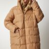 Happiness İstanbul női keksz kapucnis túlméretezett puffer kabát