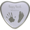 Happy Hands 2D Heart Silver/White baba kéz- és láblenyomat-készítő szett 3 x 15 x 16