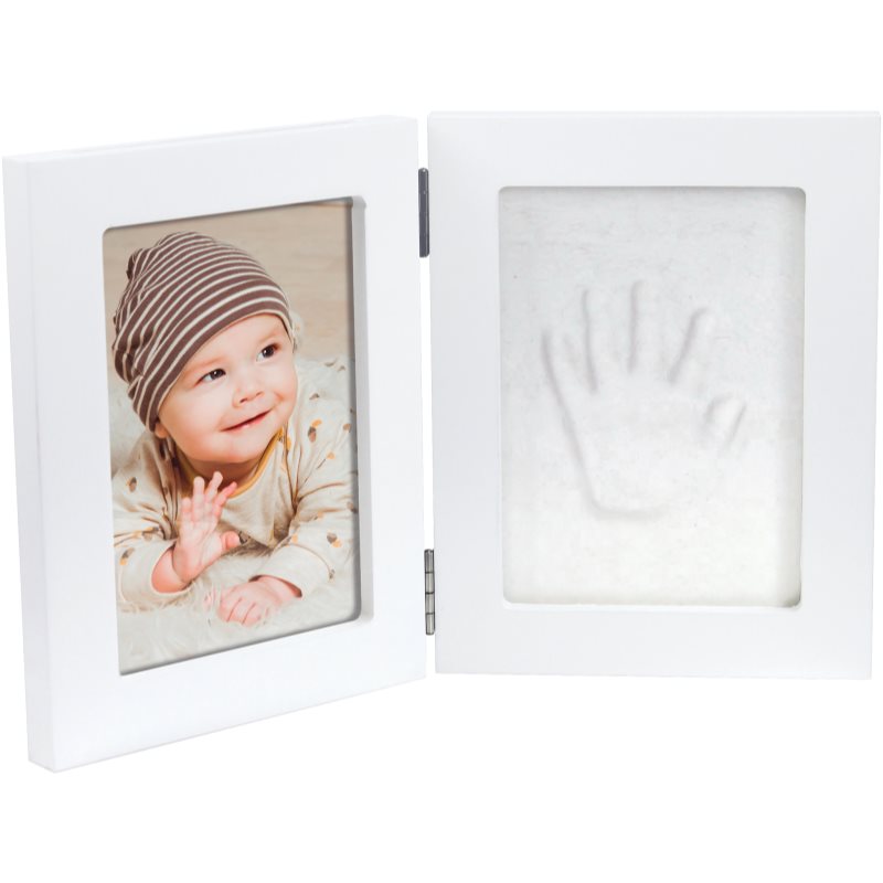 Happy Hands Double Frame Small baba kéz- és láblenyomat-készítő szett White 10 cm x 15 cm + 13 cm x 17 cm 1 db