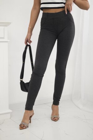 Happy Socks Cotton pants with cubic zirconia on the back pockets graphite
