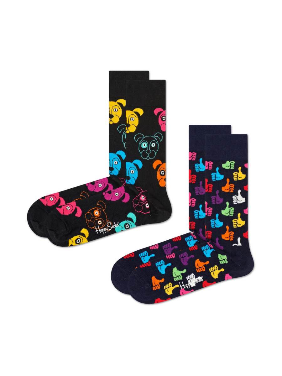 Happy Socks Zokni '2-Pack Dog Socks'  vegyes színek-Hungary