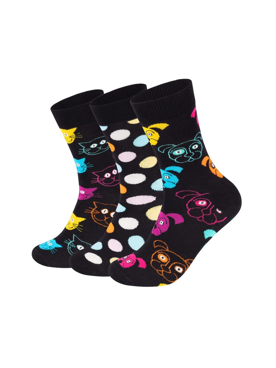 Happy Socks Zokni 'Classic Dog'  tengerészkék / sárga / rózsaszín / fehér-Ár