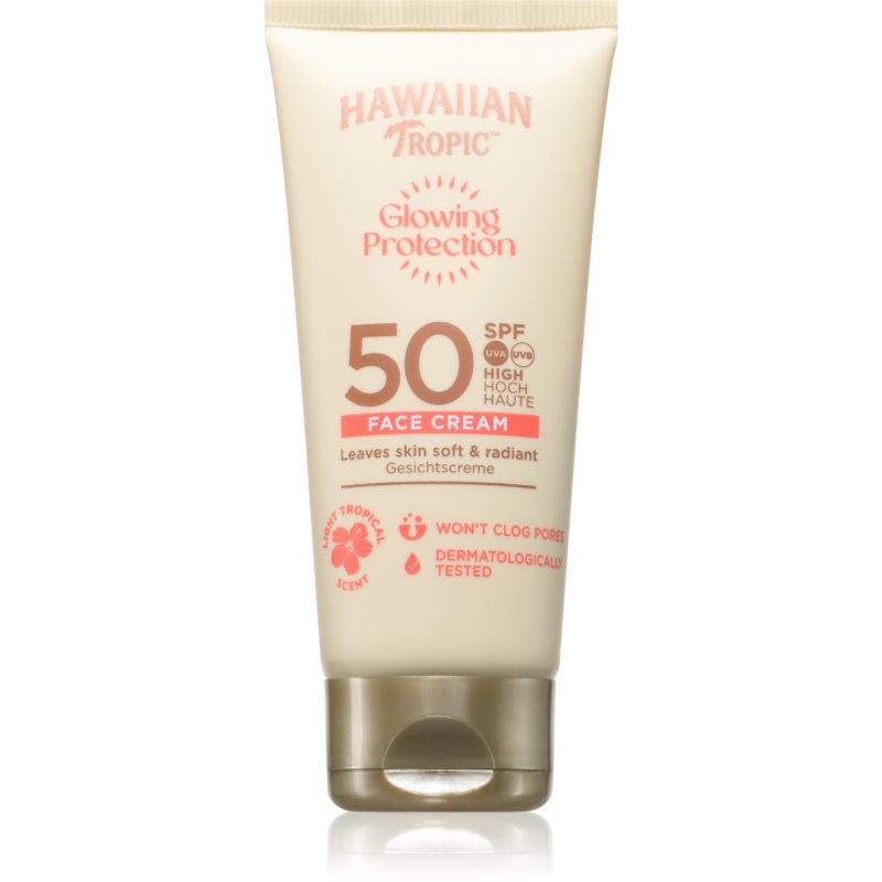 Hawaiian Tropic Glowing Protection Face Cream napozókrém arcra SPF 50 50 ml-ár