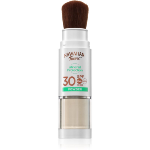Hawaiian Tropic Mineral Protection Powder Brush vízálló és védő napozó púder SPF 30 4.25 g-ár