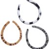 Headband made of imitation animal fur black/grey/beige