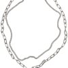 Heart Icon Layering Necklace - Silver Color